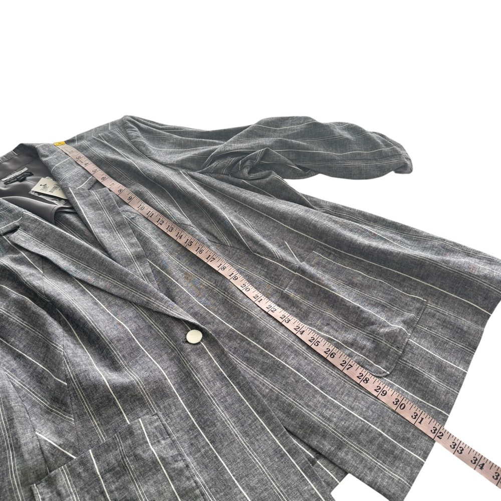 Lane Bryant NWT The Bryant Blazer Pinstripe Gray Plus Size 24 Career Business - Picture 15 of 16